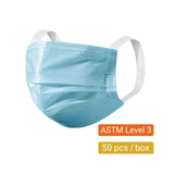 ASTM LEVEL 3 WTS MEDICAL 3-PLY FACE MASK (50PCS)