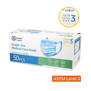 ASTM LEVEL 3 WTS MEDICAL 3-PLY FACE MASK (50PCS)